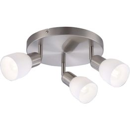 Kattospotti Heat Soffe 3-osainen pyöreä E14 harjattu teräs