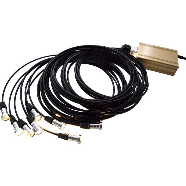 Valokuitusarja Heat, 16W, LED-projektori + kaukosäädin, 5x3m