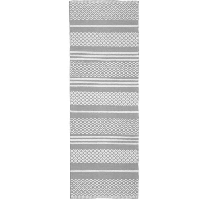 Käytävämatto Hestia Elina 70x300cm puuvilla harmaa/valkoinen