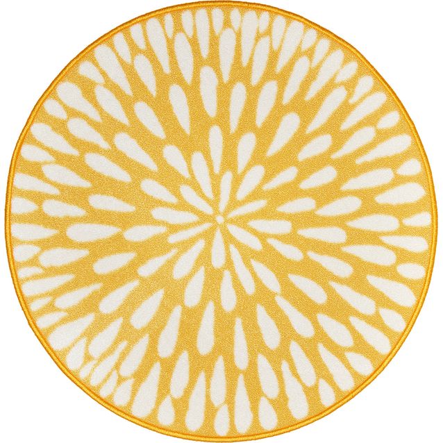 Pyöreä matto Hestia Pisara Ø80cm keltainen