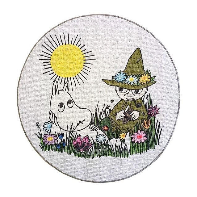 Pyöreä matto Muumi Ystävät Ø80cm harmaa