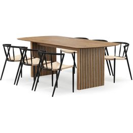 Ruokailuryhmä Bark Richeto-pöytä, Winston-tuoli 6-8 kpl, 180-240 cm