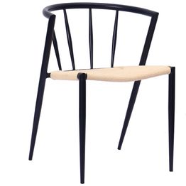 Ruokatuoli Basic Home Winston, 2 kpl, beige/musta, tammenväriset metallijalat