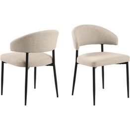 Ruokatuoli Andrarum Edina, beige, mustat jalat