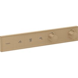 Termostaatti Hansgrohe RainSelect, 3:lle toiminnolle, piiloasennus, harjattu pronssi