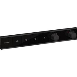 Termostaatti Hansgrohe RainSelect, 4:lle toiminnolle, piiloasennus, mattamusta