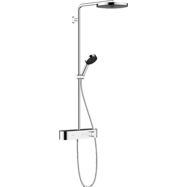 hansgrohe Pulsify S Showerpipe 260 1jet, Shower TabletSelect 400 suihkutermostaatti (Huom! Tuote ei sovellu kohteisiin, joissa on pintaan asennetut vesijohdot)