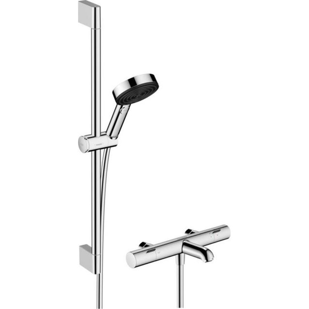 Suihkusetti Hansgrohe Pulsify Select S Ecostat, termostaattihanalla ja juoksuputkella, kromi