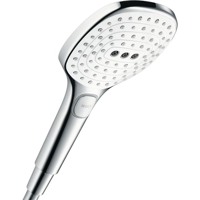 Käsisuihku Hansgrohe Raindance Select E 120 3jet EcoSmart, kromi/valkoinen