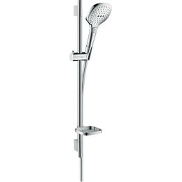 Suihkusetti Hansgrohe Raindance Select E 120 3jet Ecosmart, tanko 65 cm, saippuakuppi, kromi