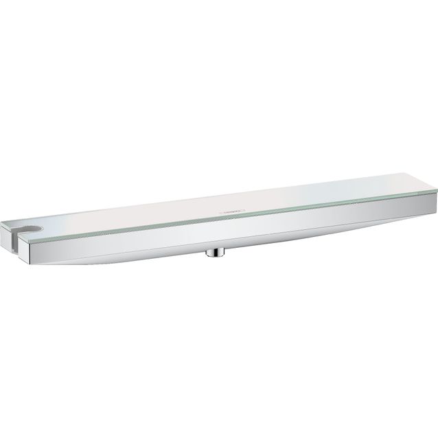 hansgrohe Rainfinity FixFit Porter seinäliitin 500, suihkupidike vasen, säilytyshylly, piiloasennus