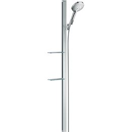 Suihkusetti Hansgrohe Raindance Select S 120 3jet, tanko 150 cm, lasipinta, 2 saippua-alustaa, kromi