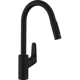 Keittiöhana Hansgrohe Focus M41 240 2jet, ulosvedettävä juoksuputki, mattamusta