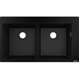 Kaksialtainen keittiöallas Hansgrohe S51 S510-F770, upotettava 370/370, Silicatec, eri värejä