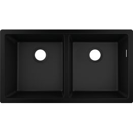 Kaksialtainen Keittiöallas Hansgrohe S51 S510-U770, alta asennettava 370/370 kivitasoon, Silicatec, eri värejä