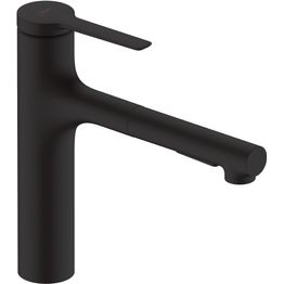 Keittiöhana Hansgrohe Zesis M33 160, ulosvedettävä juoksuputki, 2 jet, mattamusta