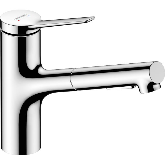hansgrohe Zesis M33 Yksiote keittiöhana 150, metallinen ulosvedettävä juoksuputki, 2 jet, sBox