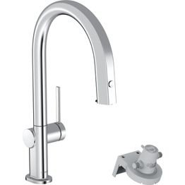 Keittiöhana Hansgrohe Aqittura M91 FilterSystem 210, ulosvedettävä juoksuputki 1jet, sBox, kromi