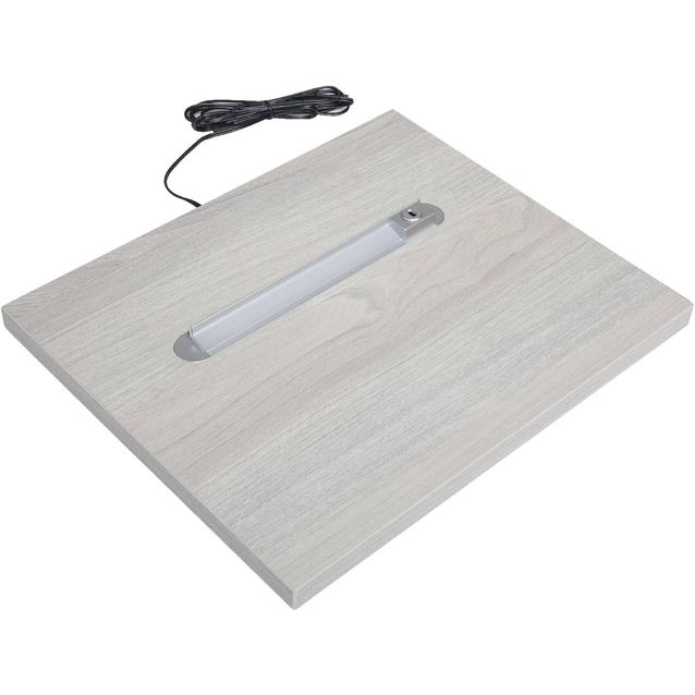 Sängynpäädyn hylly valolla Hiipakka Black hopea jalava 2 kpl