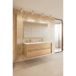 Allaskaappi kaksoisaltaalla Hietakari Casa H02, valkoinen keraaminen allas, eri vaihtoehtoja