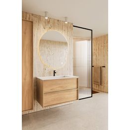 Allaskaappi altaalla Hietakari Casa H04, 790x457x500 mm, valkoinen Corian-allas, eri värejä