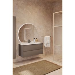 Allaskaappi altaalla Hietakari Corian L04, 784x455x490 mm, valkoinen Corian-allas, eri värejä