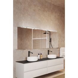 Peilikaappi Hietakari Modena Q09, ylävalolla ja pistorasialla, eri kokoja