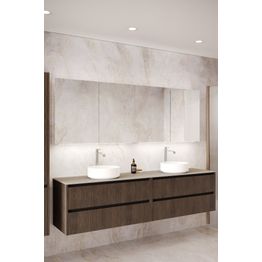 Peilikaappi Hietakari Modena Q16, hajavalaistuksella ja pistorasialla, eri kokoja