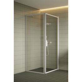 Suihkunurkka Hietakari Bläk 755 New York valkoinen seinä ja ovi eri kokoja