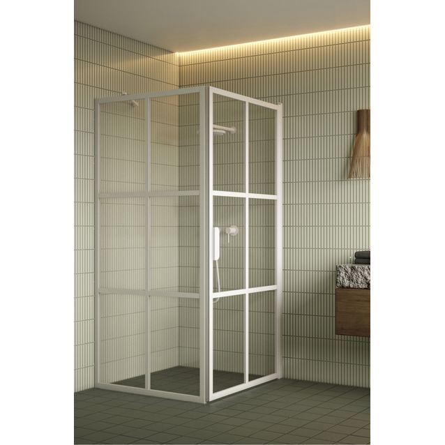 Suihkunurkka Hietakari Bläk 765 Paris, seinä ja ovi, valkoinen, eri kokoja