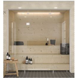 Saunan lasiseinä Hietakari Classic 648 ovi + ylälasi + 2 sivuseinää