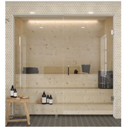 Saunan lasiseinä Hietakari Classic 657 ovi + sivuseinä