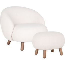 Lepotuoli rahilla House Nordic Savona, valkoinen