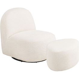 Lepotuoli rahilla House Nordic Milo, luonnonvalkoinen