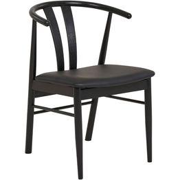 Ruokapöydän tuoli House Nordic Artenara, pyökki/keinonahka, musta