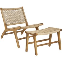 Lepotuoli rahilla House Nordic Derby, tiikki/polyrottinki