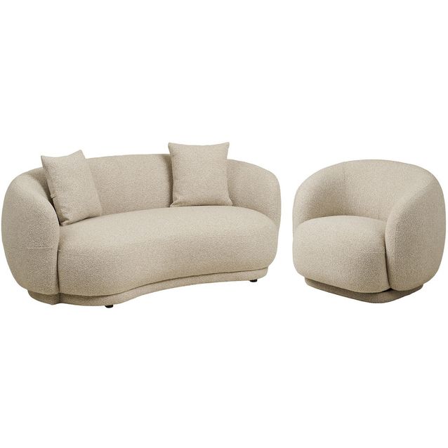 Sohvaryhmä House Nordic Hawkes, 2,5-istuttava sohva ja lepotuoli, hiekka