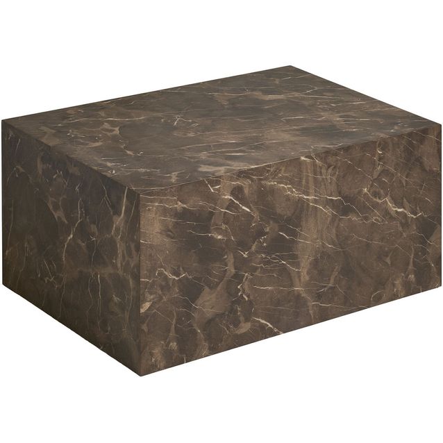 Sohvapöytä House Nordic Prague, 60x80x40cm, ruskea marmorikuosi