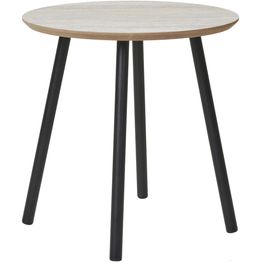 Sivupöytä House Nordic Aalst, ø40x40cm, harmaa/beige travertinekuosi