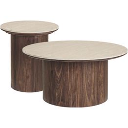 Sohvapöytäsetti House Nordic Delphi 2 kpl, beige