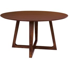 Ruokapöytä House Nordic Hellerup, Ø137cm, pähkinäviilu