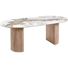 Ruokapöytä House Nordic Athens, 210x100cm, valkoinen/ruskea