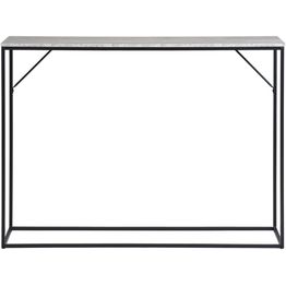 Konsolipöytä House Nordic Vita, 1 hyllyllä, 110x26x80cm, travertine-kuosi/musta