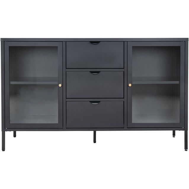 Vitriini House Nordic Dalby, 3 laatikolla, 140x40x85cm, musta