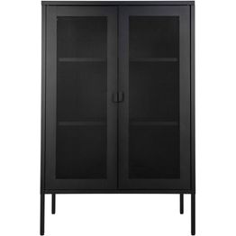 Vitriini House Nordic Melbourne, 80x40x120cm, 2 mesh-ovea, musta metalli