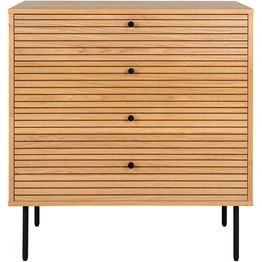 Lipasto House Nordic Kyoto, 80x40x85cm, 4 laatikolla, ruskea tammiviilu