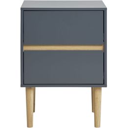 Sivupöytä laatikoilla House Nordic Bisley, 40x35x55cm, tummanharmaa