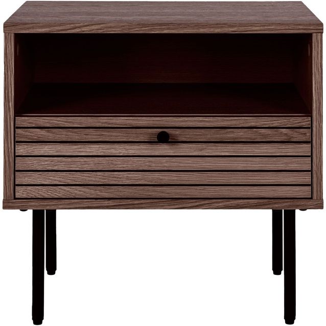 Sivupöytä laatikolla House Nordic Kyoto, 50x40x50cm, ruskea tammiviilu