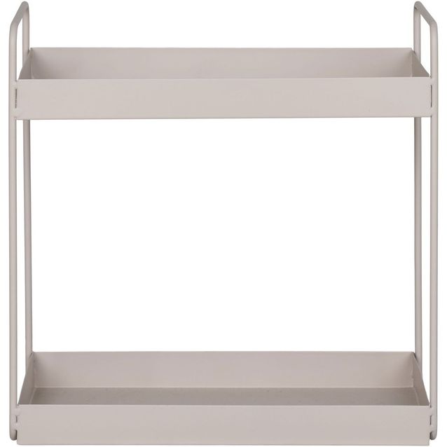 Hylly House Nordic Rabo, 30x15x31cm, 2 tasolla, beige teräs