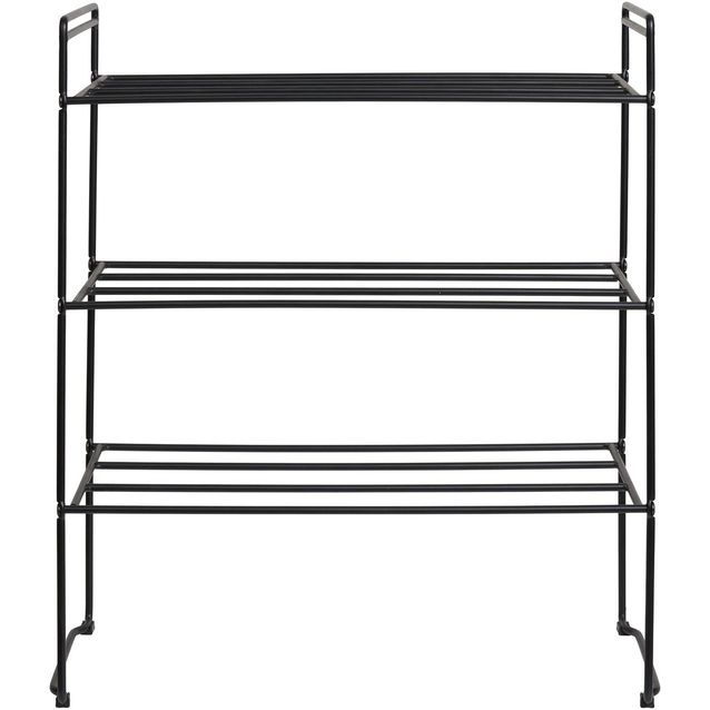 Kenkäteline House Nordic Swansea, 49.5x25x60cm, 3 hyllyllä, musta